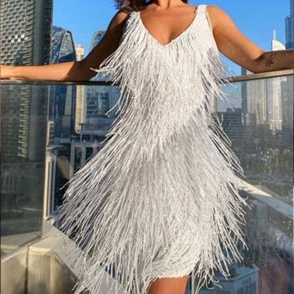 Sexy Elegant Party Tassels Dress-BEST SELLER-serendiple.com