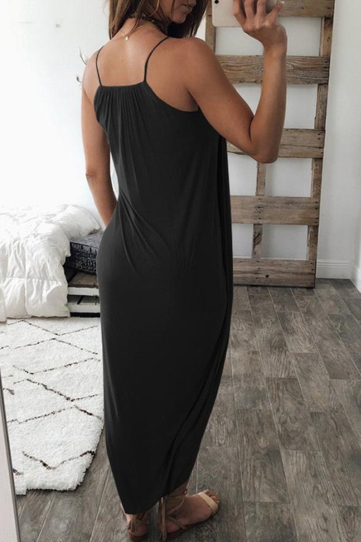 Wrapped Split Solid Cami Beach Dress-serendiple.com