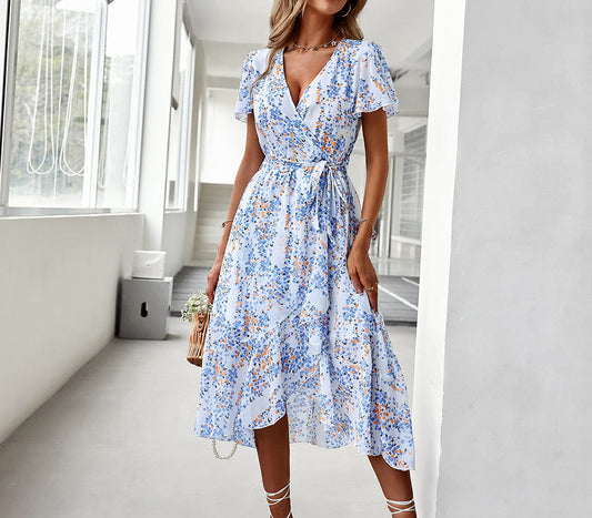 BOHEMIAN LONG DRESS - FLORAL SUMMER DRESS -serendiple.com