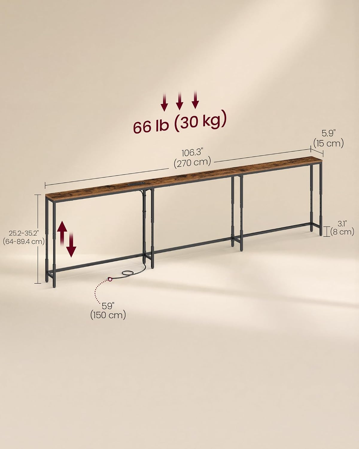 Narrow Console Table Behind Couch