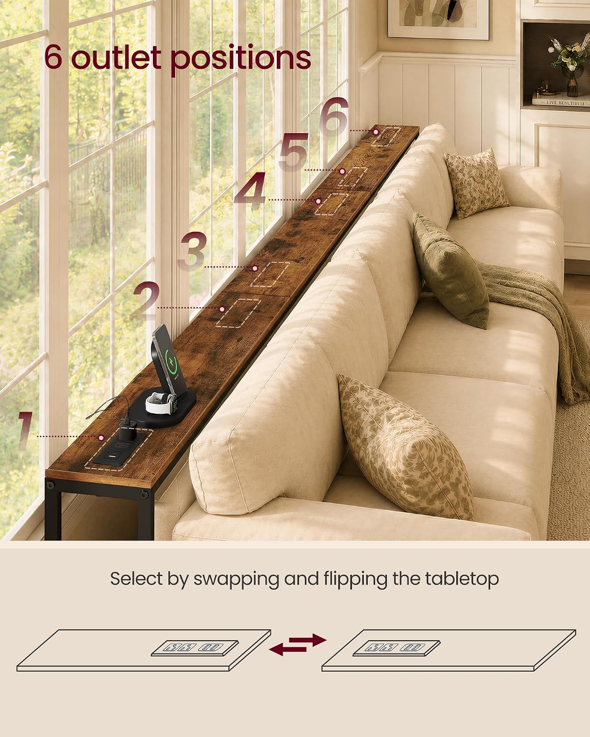 Narrow Console Table Behind Couch