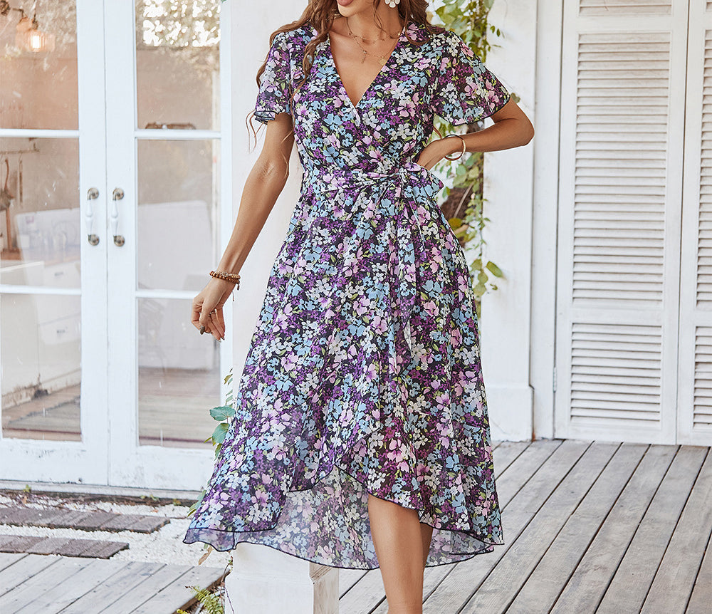 BOHEMIAN LONG DRESS - FLORAL SUMMER DRESS -serendiple.com