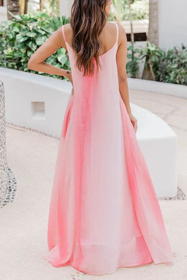 Oceans Of Love Multi Ombre Maxi Dress-serendiple.com